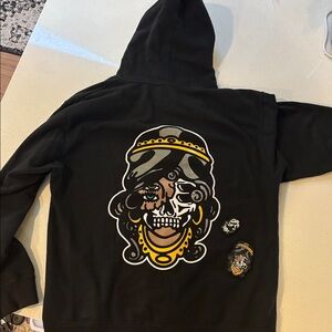 PROJEKT MONARK x WRMFZY BROKEN GYPSY sweatshirt hoodie Large + Patches